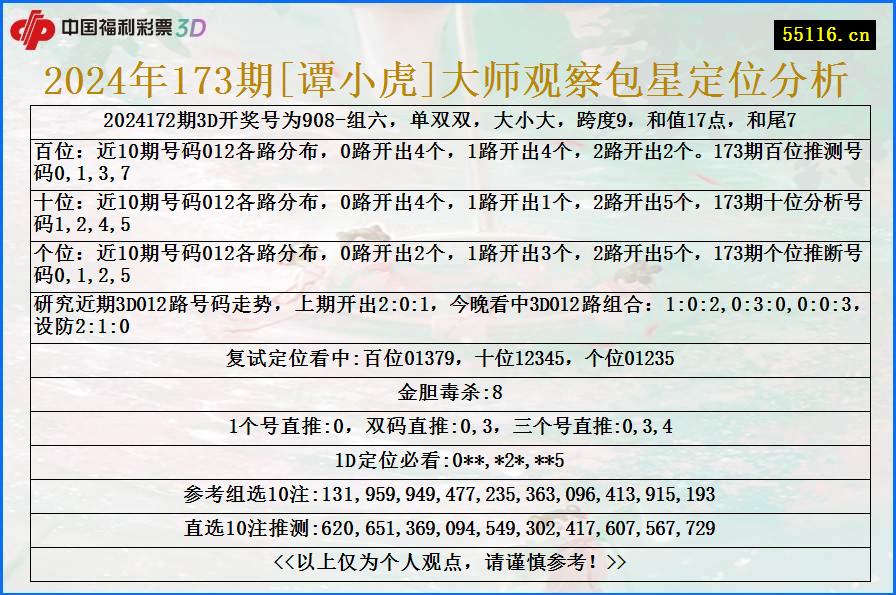 2024年173期[谭小虎]大师观察包星定位分析